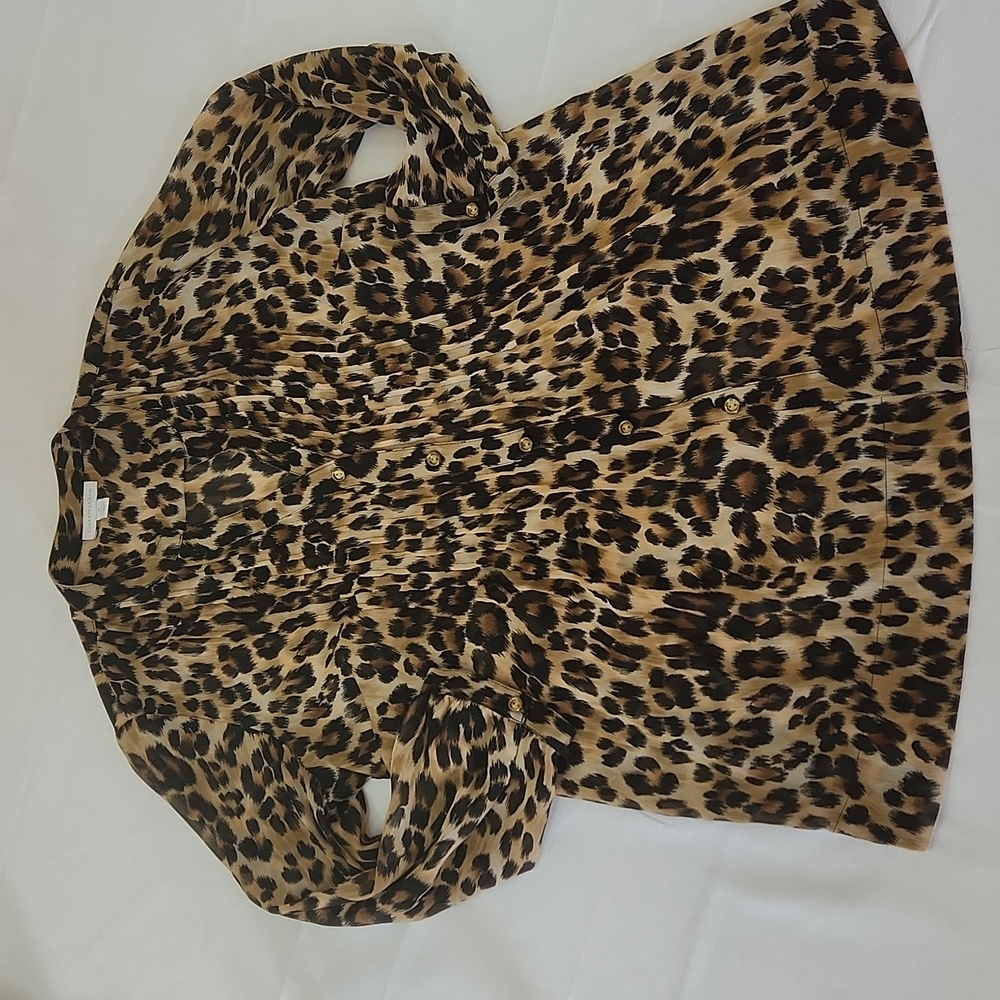Charter Club animal print blouse. Size S